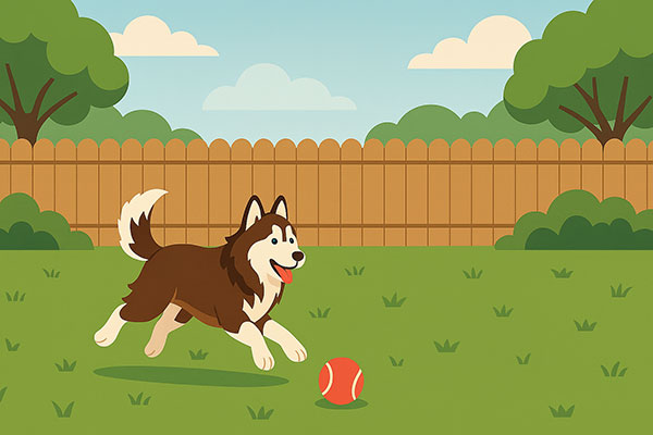 Yard after dog waste removal — clean and fresh